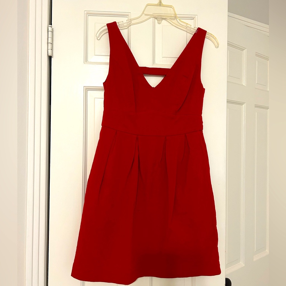 Sleeveless red dress